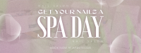Minimalist Nail Salon Typography Facebook cover Image Preview