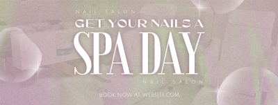Minimalist Nail Salon Typography Facebook cover Image Preview
