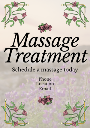 Art Nouveau Massage Treatment Flyer Image Preview