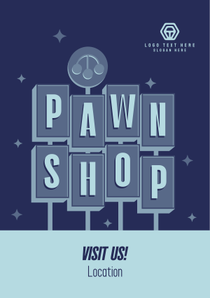 Pawn Shop Retro Flyer Image Preview