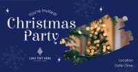Snowy Christmas Party Facebook Ad Image Preview