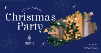 Snowy Christmas Party Facebook ad Image Preview