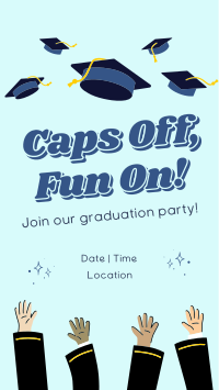 Caps Off Fun On Graduation Party Instagram story Image Preview