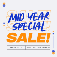 Minimalist Mid Year Sale Instagram Post Design