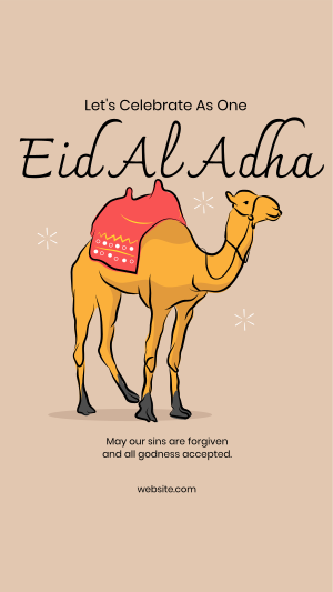 Eid Al Adha Camel Instagram story Image Preview