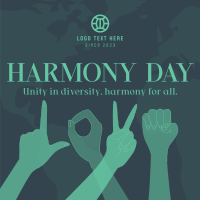 LOVE Sign Harmony Day Instagram Post Design