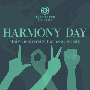 LOVE Sign Harmony Day Instagram post Image Preview