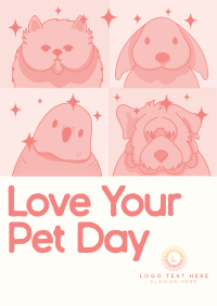 Modern Love Your Pet Day Flyer Design