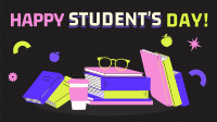 Bright Students Day Animation Design