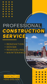 Modern Construction Service TikTok video Image Preview