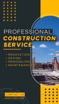 Modern Construction Service Video Image Preview