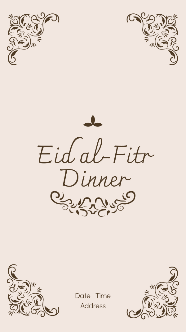 Fancy Eid Dinner  Facebook Story Design Image Preview