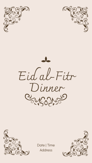 Fancy Eid Dinner  Facebook story Image Preview