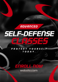 Advanced Self-defense Training Poster Design