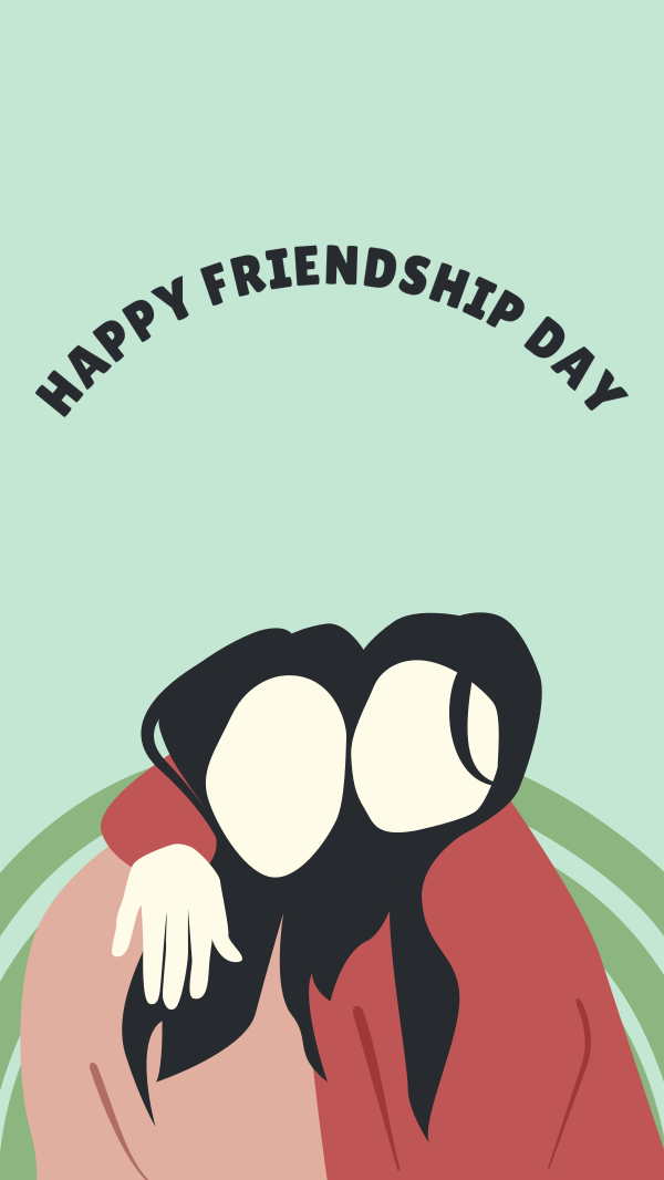 Happy Friendship Day Girl Friends Facebook Story Design Image Preview