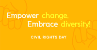 Empowering Civil Rights Day Facebook ad Image Preview