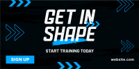 Fitness Training Twitter Post Design