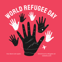 Hand Refugee Instagram Post Design