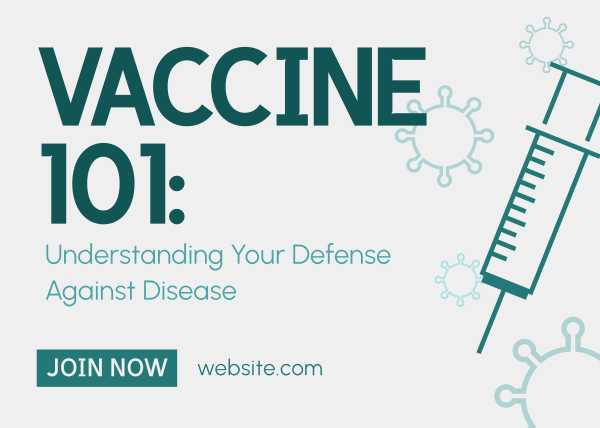 Health Vaccine Webinar Postcard Design