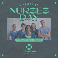 Retro Nurses Day Instagram Post Design