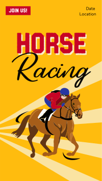 Vintage Horse Racing Facebook Story Design