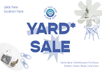 Minimalist Yard Sale Postcard Image Preview