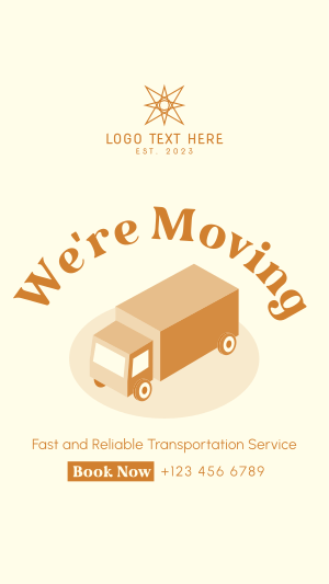 Truck Moving Services Instagram story Image Preview