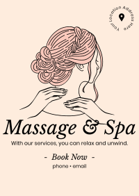 Cosmetics Spa Massage Poster Design