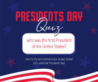 Presidents Day Pop Quiz Facebook Post Design