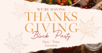 Elegant Thanksgiving Party Facebook Ad Design