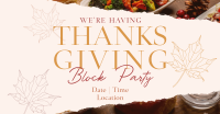 Elegant Thanksgiving Party Facebook Ad Image Preview