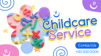 Doodle Childcare Service Facebook Event Cover Design