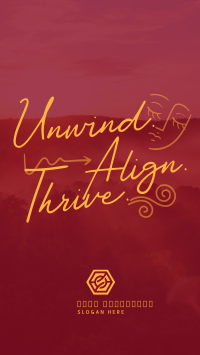 Unwind, Align, and Thrive Facebook story Image Preview