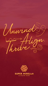 Unwind, Align, and Thrive Facebook Story Image Preview