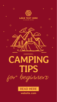 Camping Tips For Beginners Instagram Reel Design