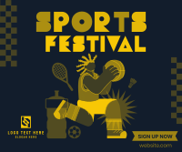 Go for Gold on Sports Festival Facebook Post Design