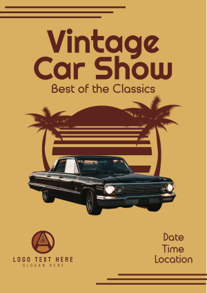 Vintage Car Show Poster Image Preview