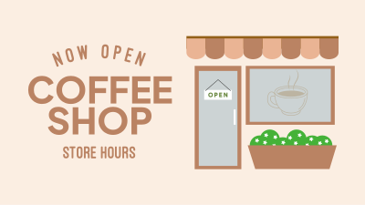 Local Cafe Storefront Facebook event cover Image Preview