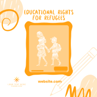 Refugees Education Rights Instagram Post Design