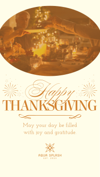 Elegant Thanksgiving Greeting TikTok Video Image Preview