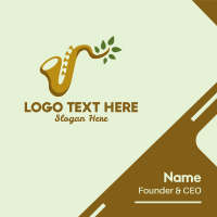 Natural Saxophone Business Card Design