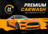 Premium Carwash Postcard Image Preview