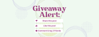 Giveaway Alert Instructions Facebook cover Image Preview