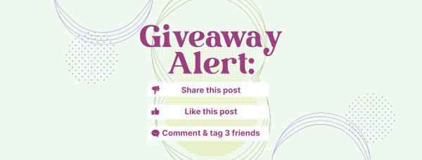 Giveaway Alert Instructions Facebook Cover Design Image Preview