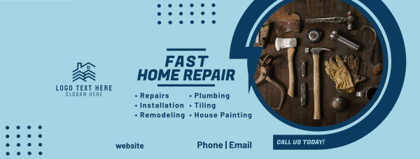 Fast Home Repair Facebook Cover Design Image Preview