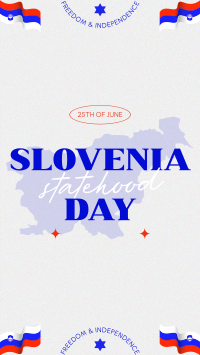 Minimalist Slovenia Statehood Day TikTok Video Image Preview