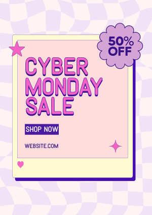 Cute Cyber Deals Flyer Image Preview