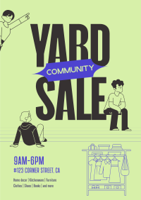 Community Yard Sale Poster Design