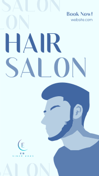 Minimalist Hair Salon Facebook Story Design