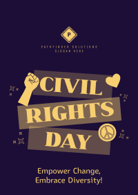 Bold Civil Rights Day Stickers Poster Image Preview